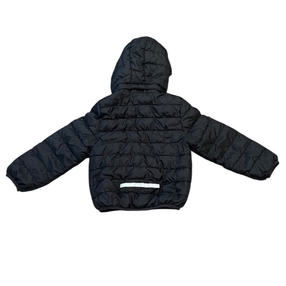 H&M Kids Black Puffer Jacket Size 5T/6 Removable Hood Full Zip Pockets - Picture 9 of 14